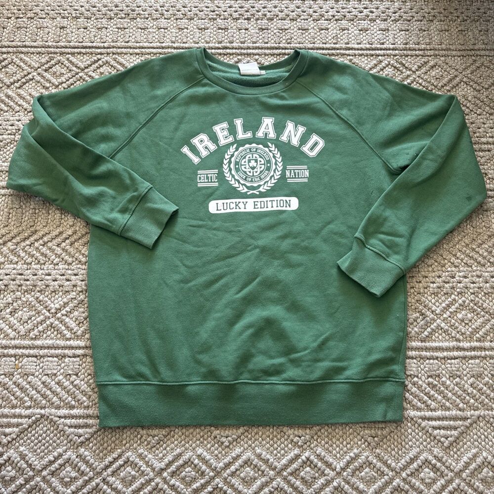Traditional Craftwear Women's XXL Vintage Ireland Crewneck Sweater Celtics